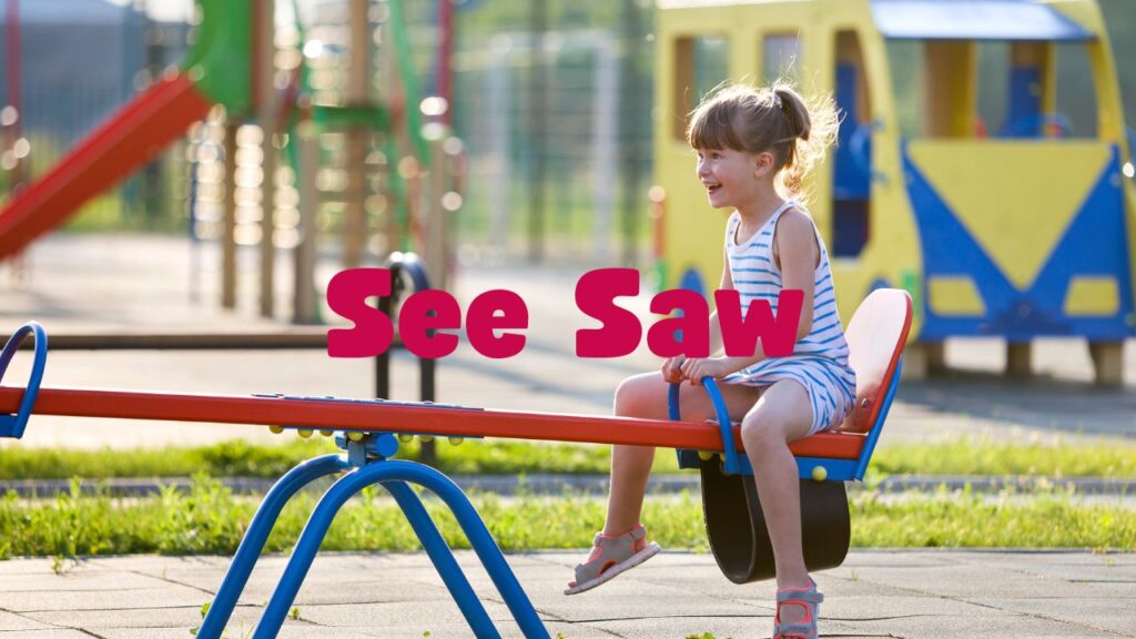 A little girl sitting on top of a swing.